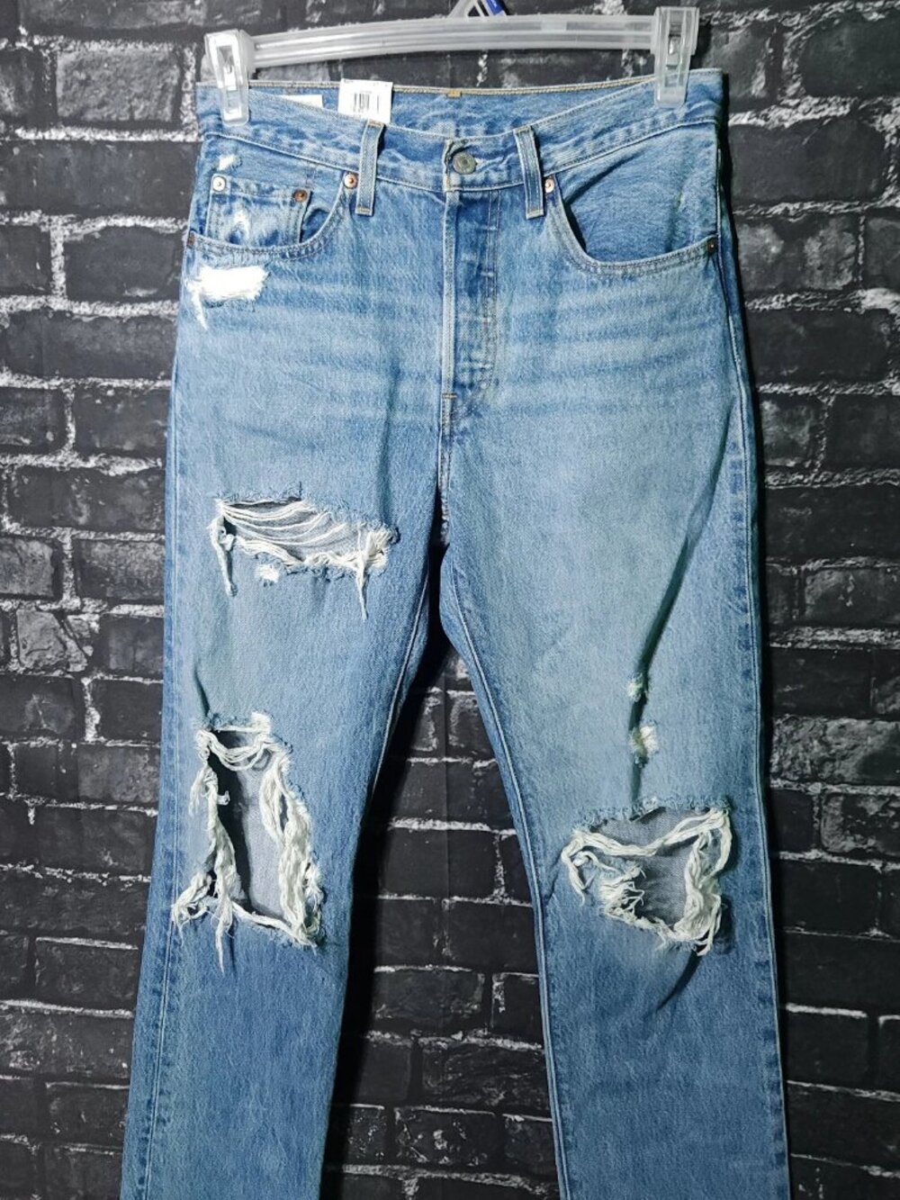 Levis Womans 501 xx 27x30 High Rise Straight Leg Premium Denim Jeans